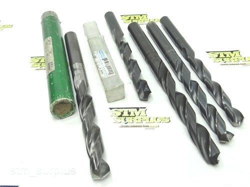 Lot of 5 hss straight shank twist drills 39/64&#034; to 25/32&#034; ptd usa chicago intal for sale