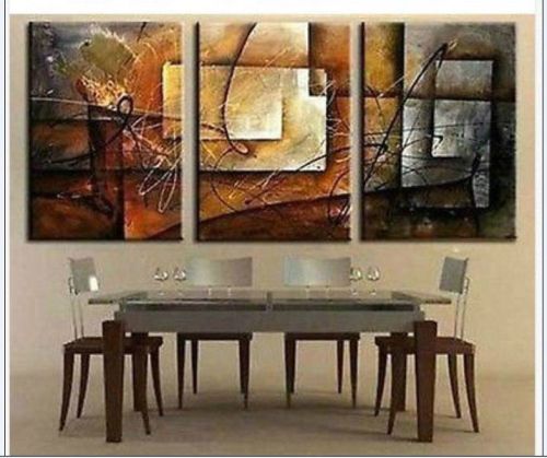 MODERN ABSTRACT HUGE WALL ART OIL PAINTING ON CANVAS + framed