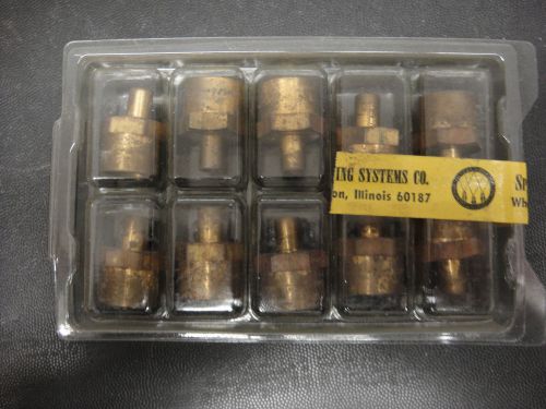Package of Brass Spraying Systems Spray Nozzles. Package Contains 10 tips 1/4