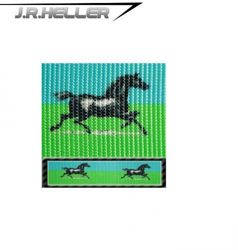 1&#039;&#039; Polyester Webbing (Multiple Patterns) USA MADE!- Running Horse -1 Yard