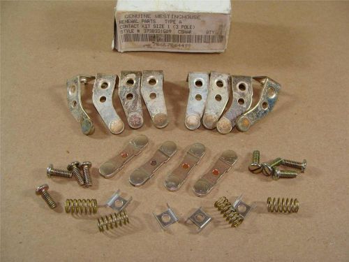 NEW WESTINGHOUSE CUTLER HAMMER 373B331G09 3 POLE 4-W TYPE A REPLACEMENT CONTACTS