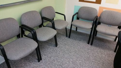 Lot of 5 Light Gray Reception Chairs