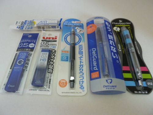 Mechanical pencil kurutoga delguard dr.grip extra lead eraser set no.1 &#034;new&#034; for sale