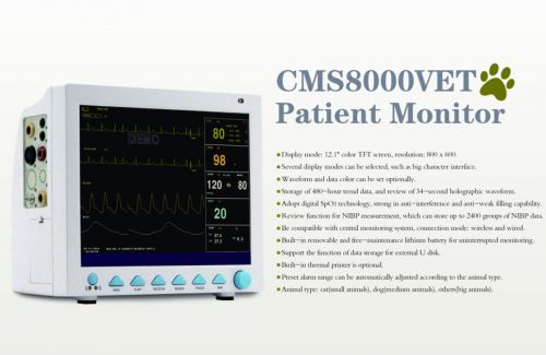 Veterinary Multi-parameter Patient Monitor CMS8000 Vital Sign for Animals CE NEW