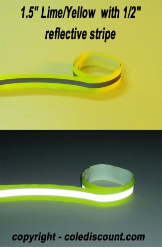Reflective Vest Trim Strip 1.5&#034; wide Lime Yellow 12 ft