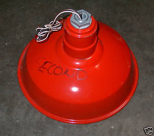 Standard Dome 14&#034; Industrial Lighting Fixture Red w/wr