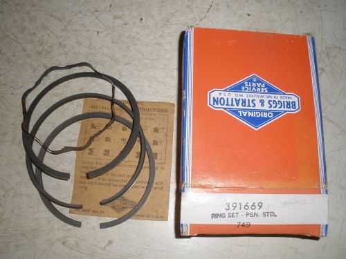 Vintage Nos Briggs &amp; Stratton Piston Ring Set 391669 Gas Engine Mower Tiller