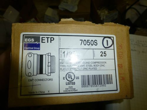 EGS ETP 1/2&#034; EMT CONNECTOR STEEL ZINC PLATED 7050S LOT OF APX 30 ITEMS