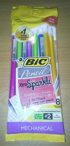 bic mechanical pencils #2 8pc xtra sparkle