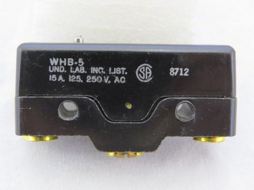 Unimax WHB-5  Pin Plunger Action Switch , Normally Open or Closed Connections