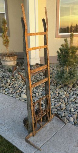 ANTIQUE WOOD HAND TRUCK DOLLY  ~ AMAZING