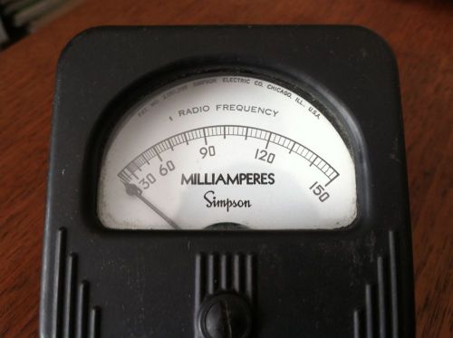 Simpson Electric Amp-meter, DC, 30-150 milliamperes