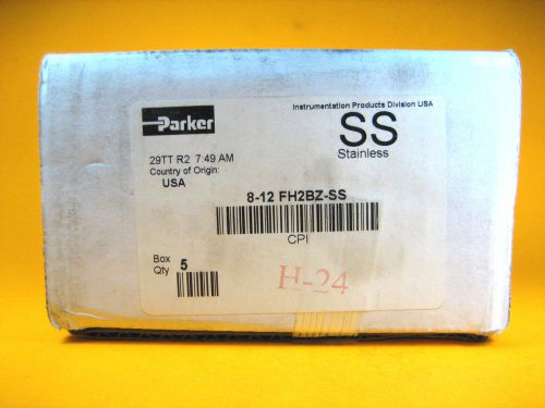 Parker -  8-12 FH2BZ-SS -  Connector Tube to Pipe (Box of 5)