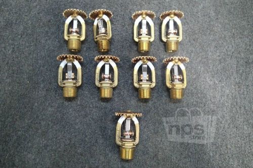 Lot of 9 Tyco TY3111 Brass Fire Safety And Security Sprinkler Heads