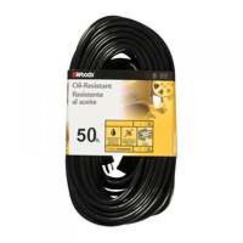Woods 2452 14/3 SJTOW Agricultural Extension Cord, Black, 50-Feet