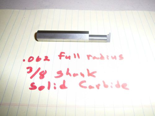 3/8&#034; Shank x 2 1/2&#034; oal Solid Carbide Boring Bar .062 full radius .75 max. depth