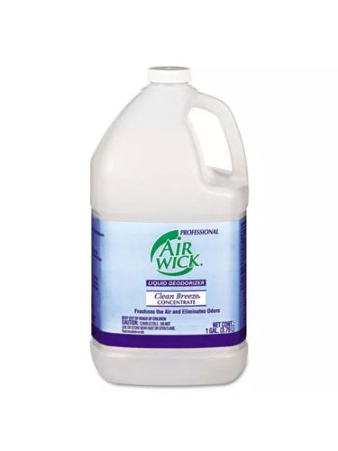 Air Wick Professional Liquid Deodorizer, Clean Breeze, Concentrate, 1Gal, 4/Cart