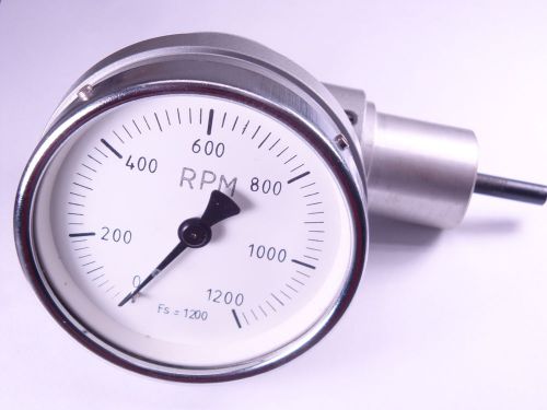 1200RPM Mechanical Tachometer Right Angle 1/4&#034; Shaft