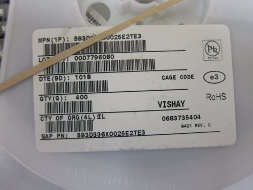 TANTALUM CAPACITORS - SMT - VISHAY - Part number 593D336x0025E2TE3