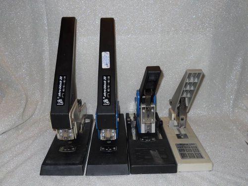 Lot of 4 Skrebba &amp; Etona Heavy Duty Staplers SOLD AS IS OR FOR PARTS