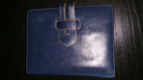 Franklin Covey Classic Leather Binder Dark Blue