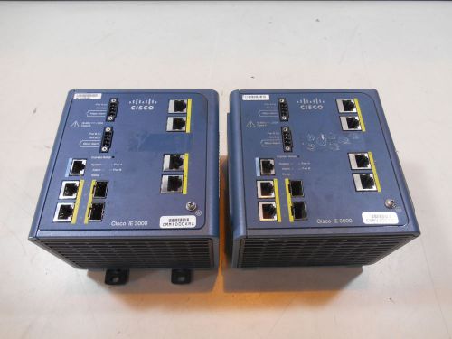 Lot of 2 Cisco IE 3000-4TC Industrial Ethernet Switch