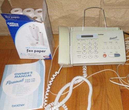 Brother Personal Fax 190 Machine with Fax Paper