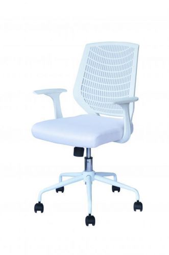 White Modern Breathable Ergonomic Mesh Computer Office Desk Chair Metal Base 22