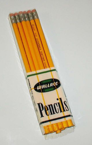 12 WALLACE CONQUEST NUMBER 2 2/4 PENCILS W/ERASERS STILL IN PACKAGE NEVER USED