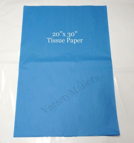 30 SHEETS of PREMIUM GRADE BLUE TISSUE PAPER 20&#034;x 30&#034; MATTE FINISH ~ Made in USA