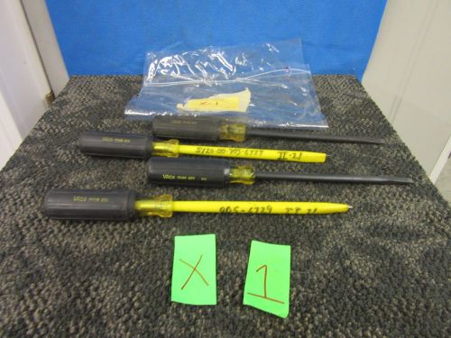 4 VACO 76168 SCREWDRIVER FLAT HEAD STRAIGHT ELECTRICTRICIAN INSULATOR USED
