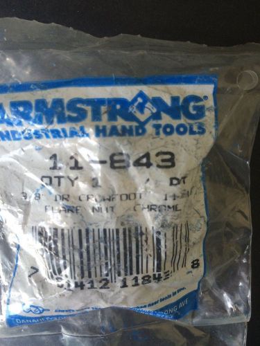Armstrong Crowfoot Flare-Nut Wrench 11/16, 3/8 drive, 12 point, New