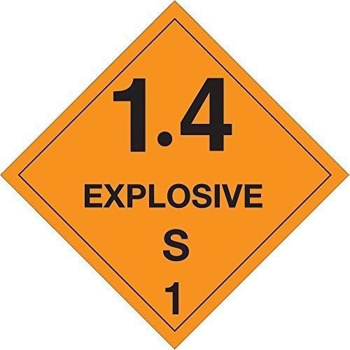 Explosive 1.4S1, Sticker 4&#034; x 4&#034;, (15 PK)