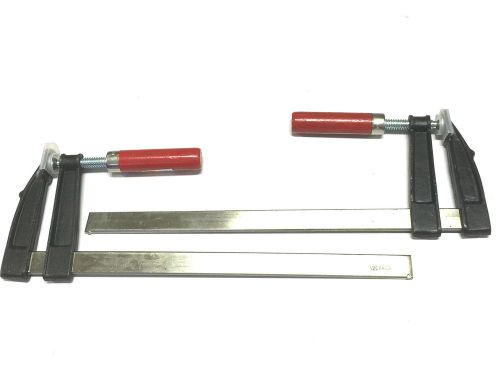 2 PC 120 X 400mm   HEAVY DUTY QUICK ACTION F CLAMP WITH WOODEN HANDLE-Brand New