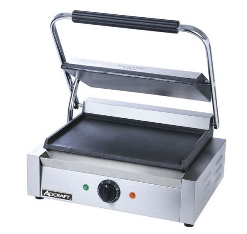 Commercial FLAT Panini Sandwich Grill NEW With Warranty Adcraft SG-811E/F