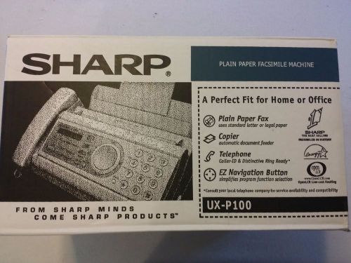 NEW - SHARP PLAIN PAPER FACSIMILE MACHINE UX-P100, HOME OR OFFICE