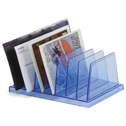 OfficemateOIC Blue Glacier Standard Sorter, 7 Compartments, Transparent Blue