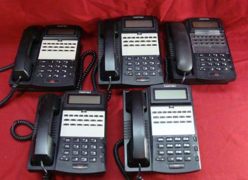 LOT OF 5 IWATSU BLACK IX-12KTD-3 BUSINESS PHONES OMEGA 12 BUTTON DISPLAY MULTI
