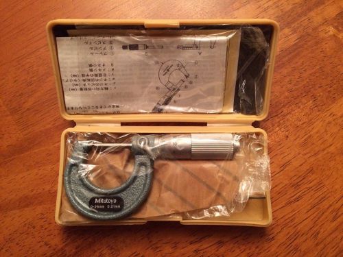 Mitutoyo 0-25 Micrometer New In The Box (USA SELLER)