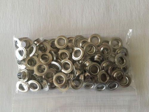 100 #0 (1/4 ) nickel plated solid brass self piercing grommets &amp; washers