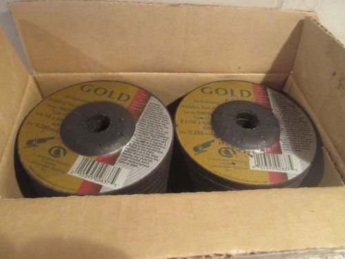 20, Carborundum GOLD, 02837 4&#034; By 1/4&#034; By 5/8&#034; Stainless/Metal Grinding Wheels