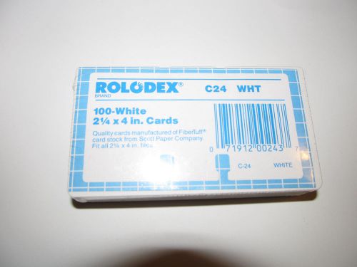 300 Rolodex C24 WHT Refill Cards white fits all 2 1/4&#034; x 4&#034; inch files + BONUS