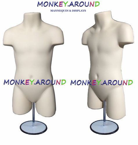 1 Mannequin,Child Flesh Dress Body Form +1 Hook +1 Stand-Display Girl/Boy Shirts