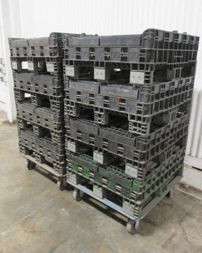 (8) Stackable Container Storage Bin.30&#034;x32&#034;x18&#034; Inside Height - Used - AM13463