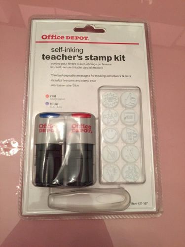 10 In 1 Teachers Stamp Kit Stamp Impression Size: 5/8 Inch Diameter