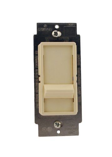 Leviton 6631-la sureslide 600w incandescent slide dimmer, single-pole, almond for sale