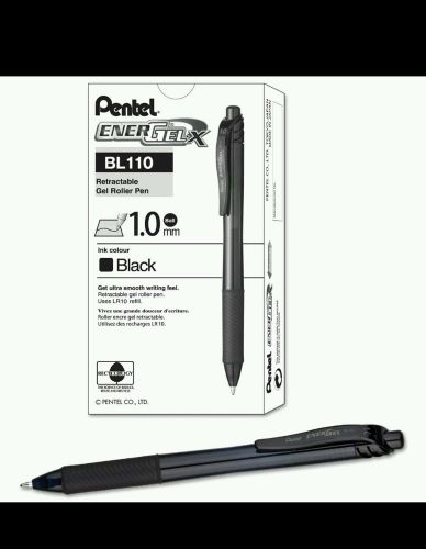 Pentel EnerGel-X Liquid Gel Pen Metal Tip - Black Ink (Pentel BL110-A) - 12/pk