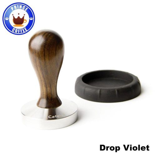 Cafelat drop coffee tamper - 58mm flat / violet wood with tamper seat for sale