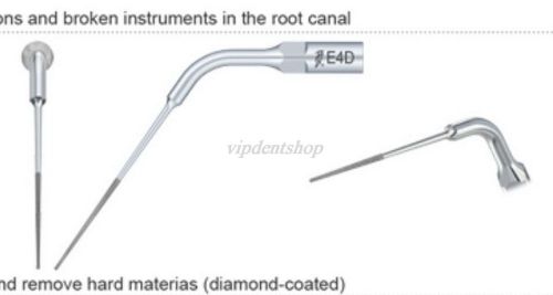 50*E4D Woodpecker Dental Ultrasonic Scaler Endodontics Tip Diamond Coated hot
