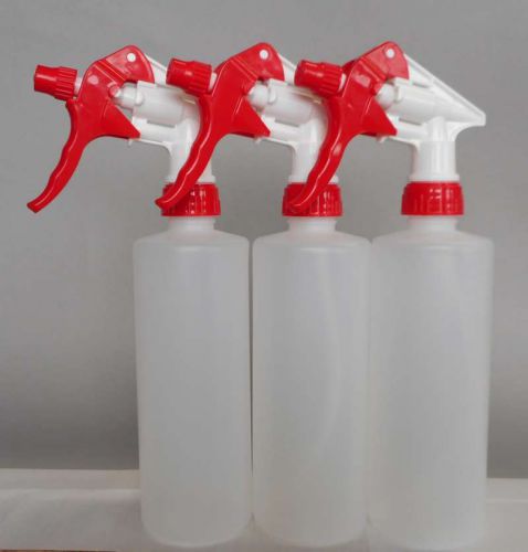 Trigger Sprayer Bottle Red, Three Pack, 3 Pack, 16 oz, Heavy Duty, Industrial